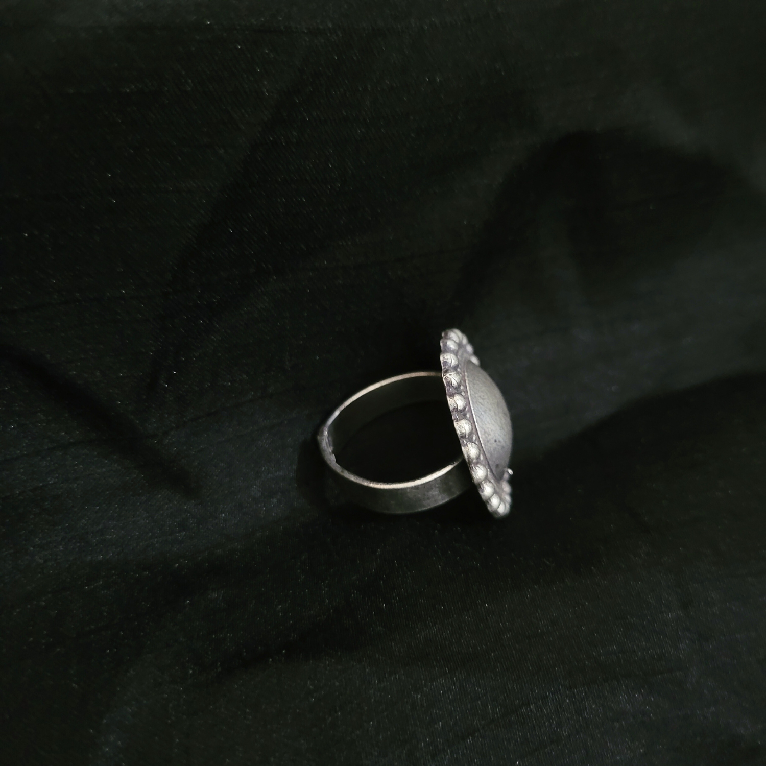 German Silver Fully Adjustable Ring - Surya