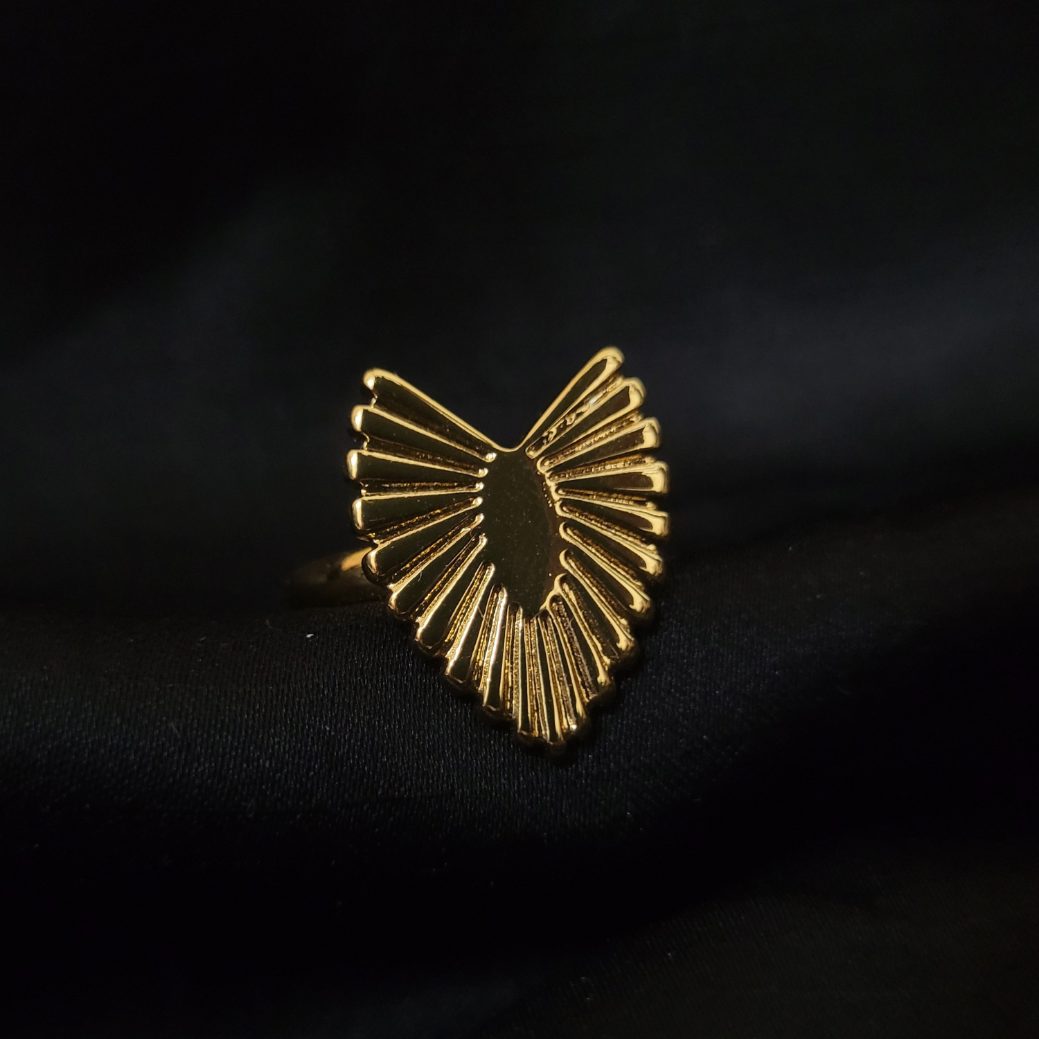 Brass Anti-tarnish Fully Adjustable Ring - Palma