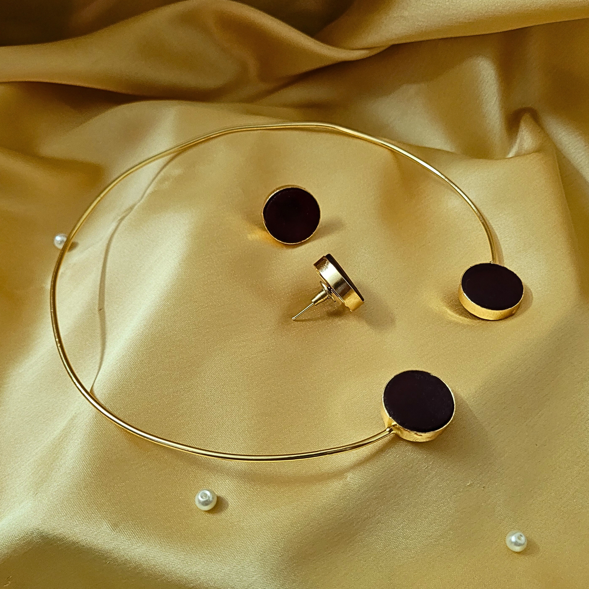 Serene Hansli- Red Wine With Earrings