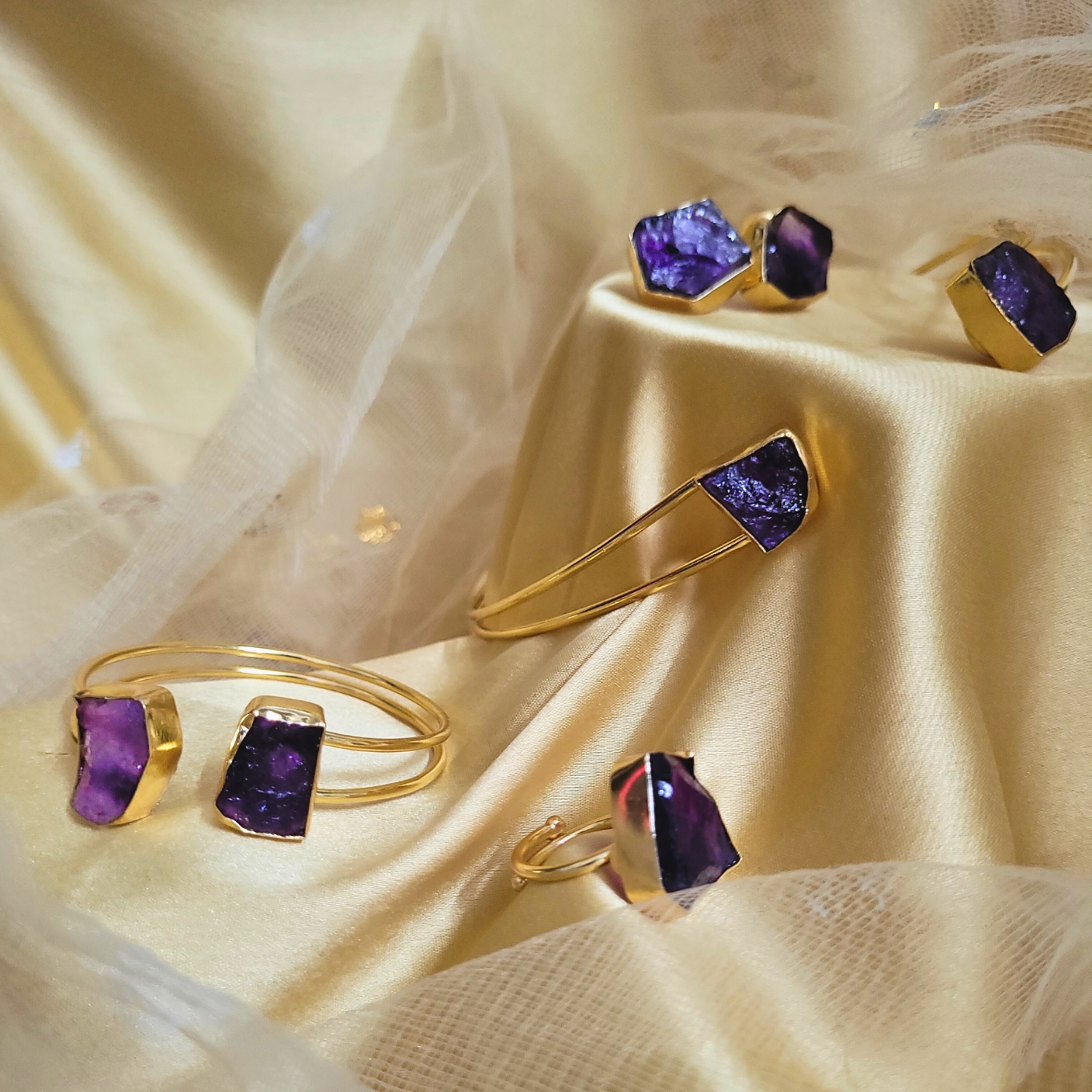 Bella Set – Purple Stone 4-in-1 Jewelry Set