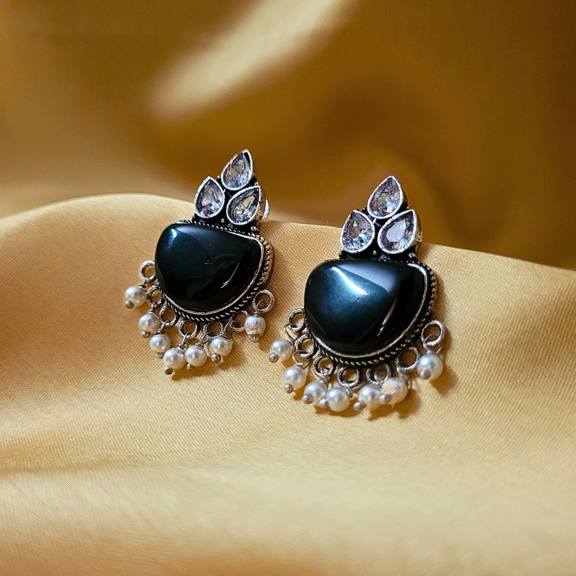 Kavya Studs- Black