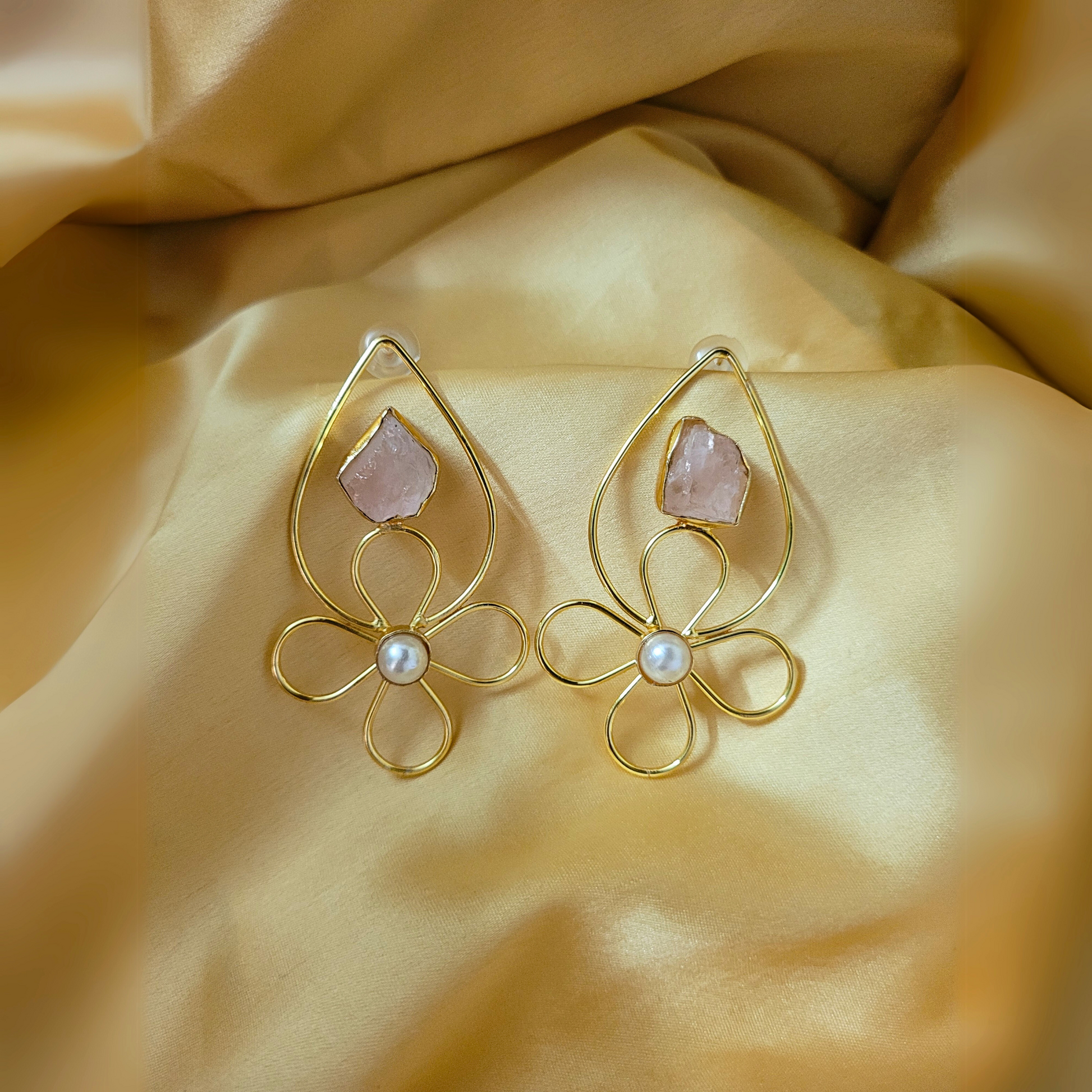 Ayesha Earrings- Baby Pink