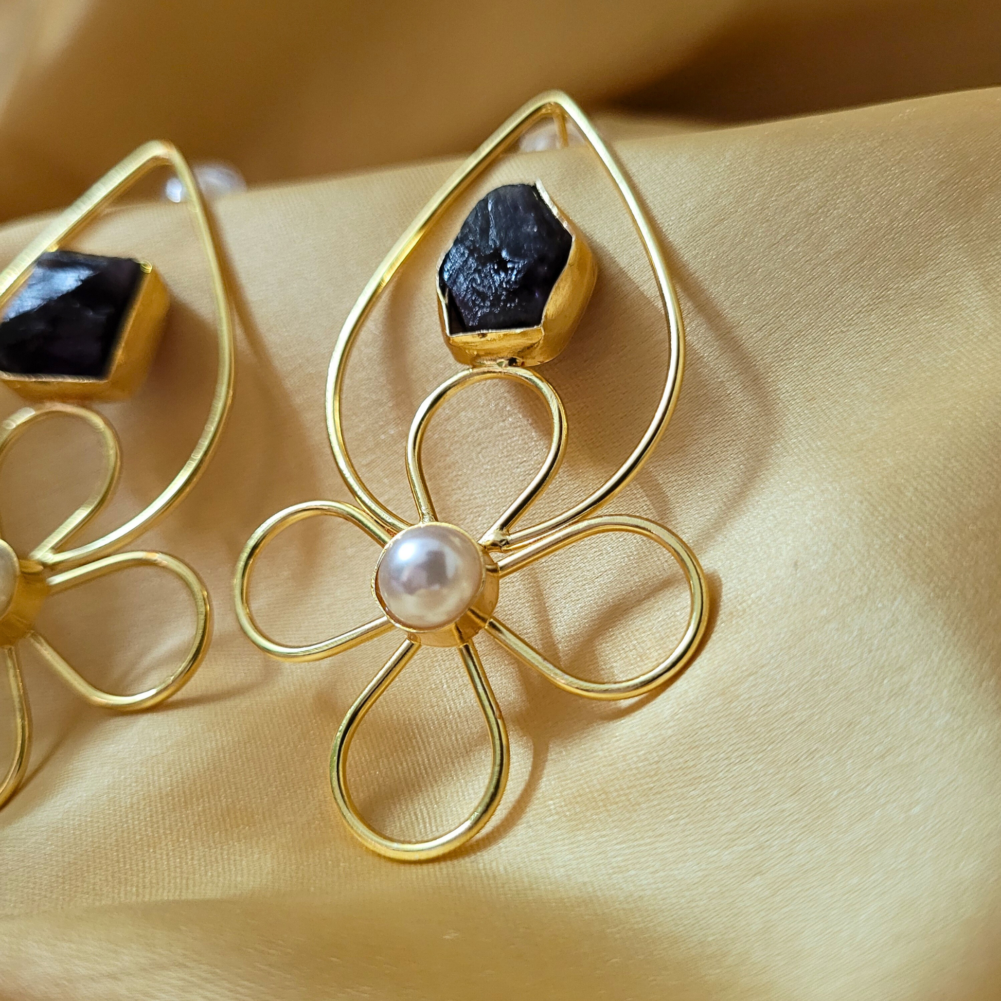 Ayesha Earrings- Purple