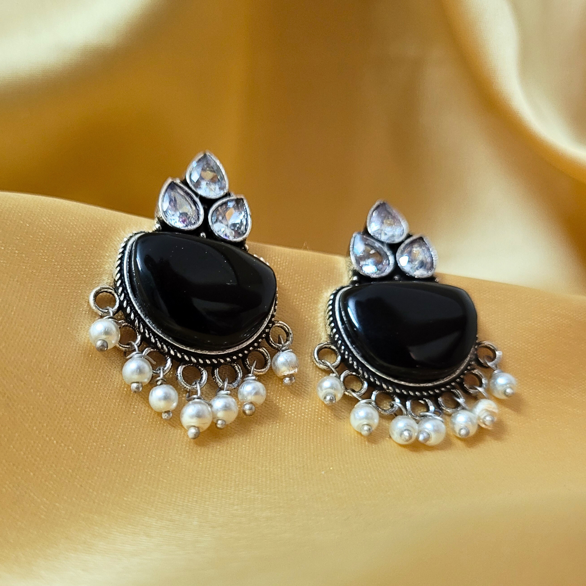 Kavya Studs- Black