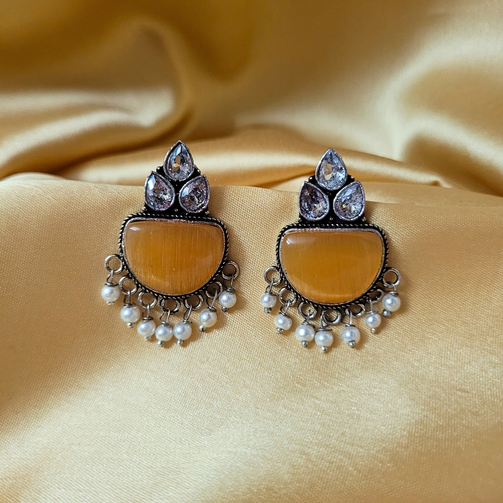 Kavya Studs- Yellow