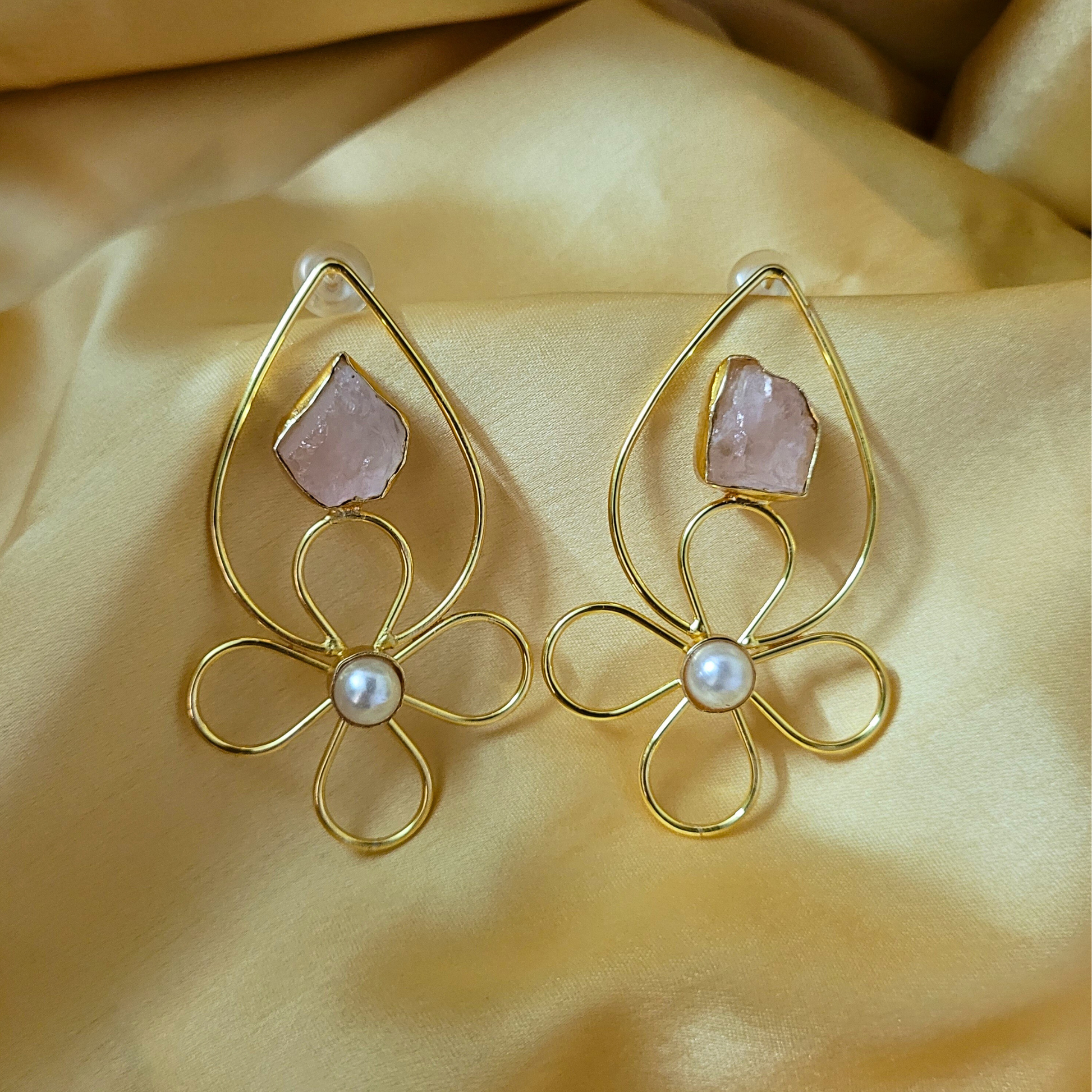 Ayesha Earrings- Baby Pink