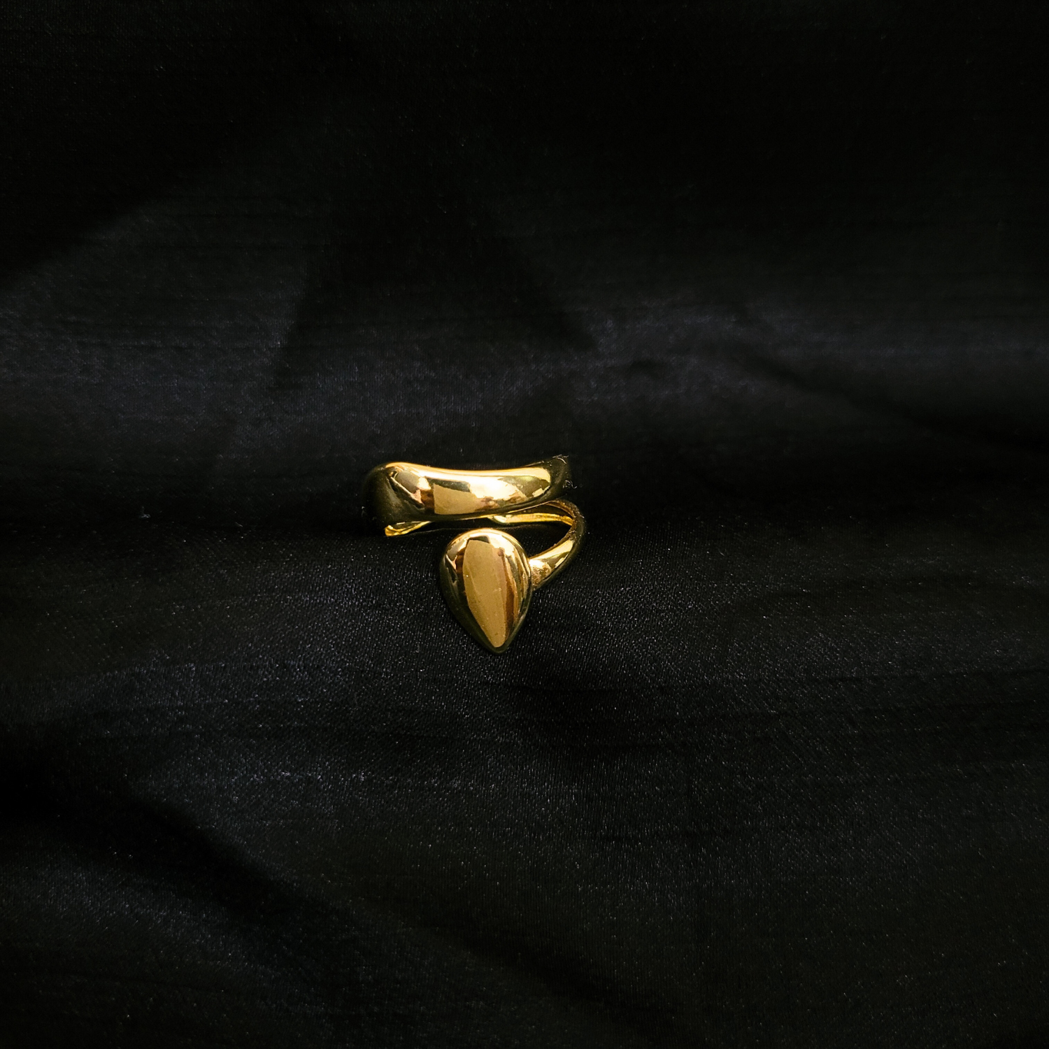 Brass Anti-tarnish Fully Adjustable Ring - Flame