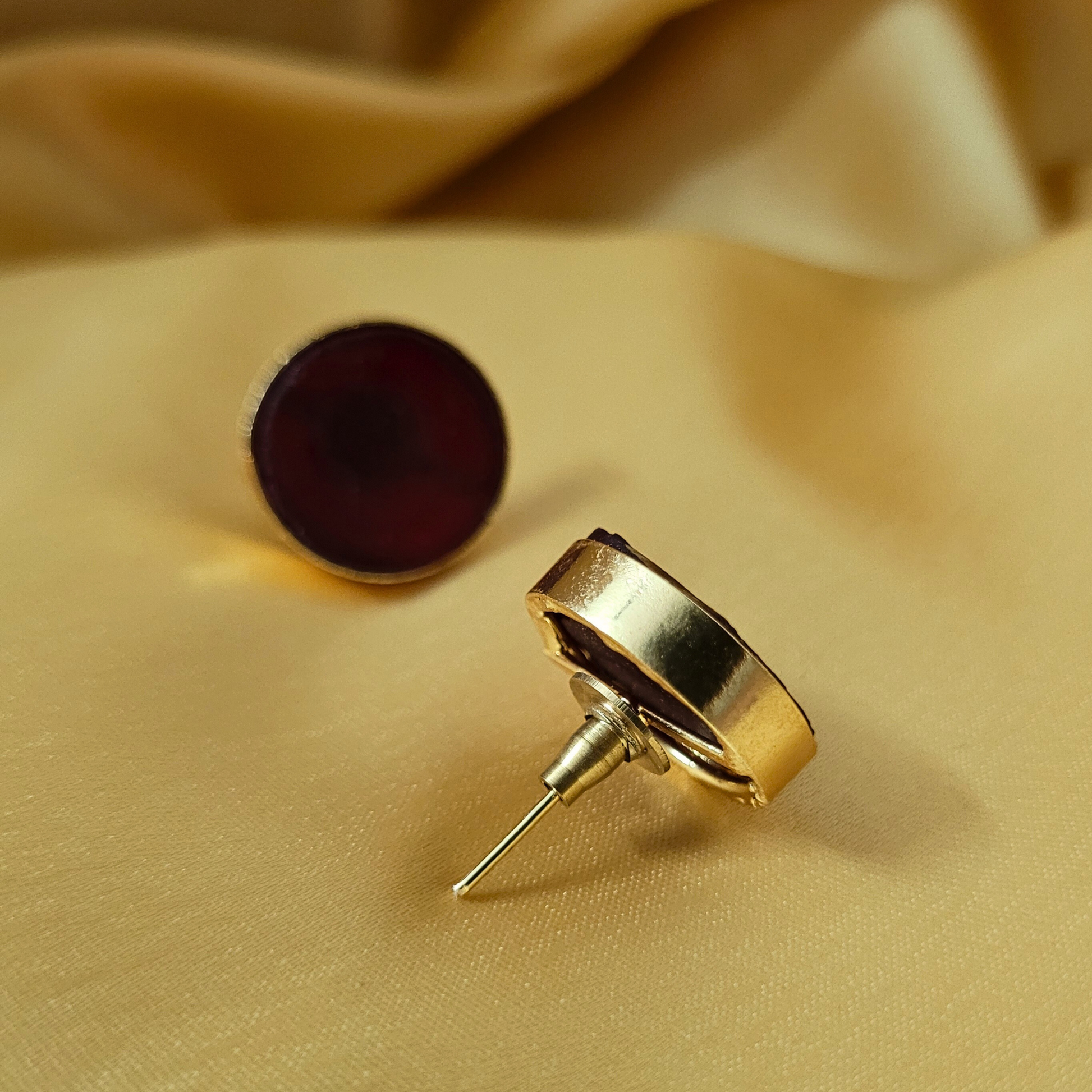 Serene Hansli- Red Wine With Earrings