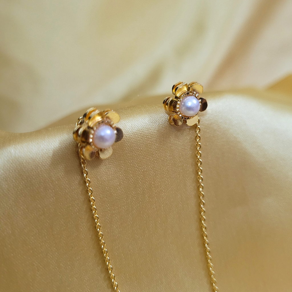 Rose Threader | Sui-Dhaga Earrings