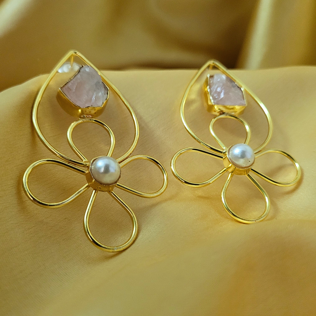 Ayesha Earrings- Baby Pink