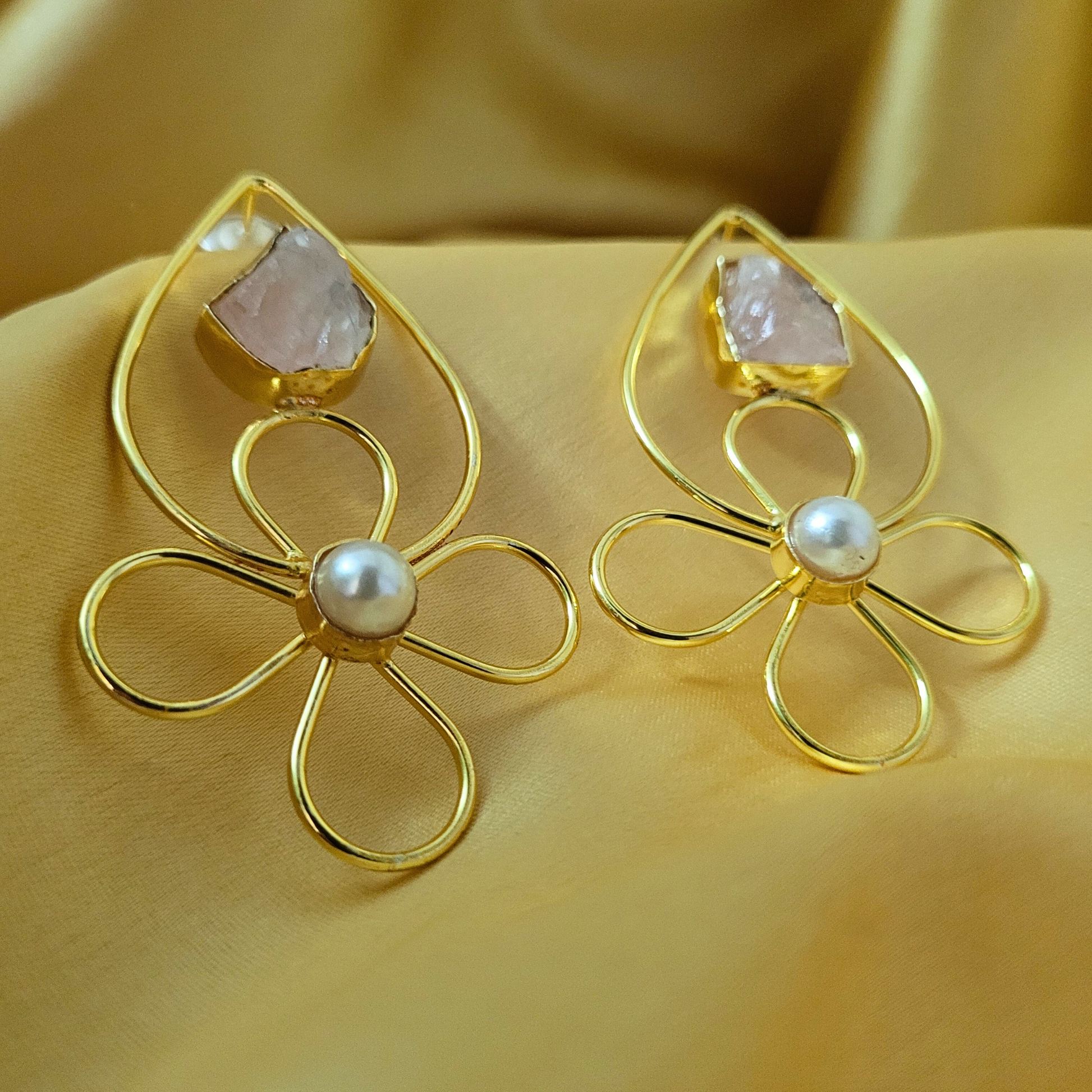 Ayesha Earrings- Baby Pink