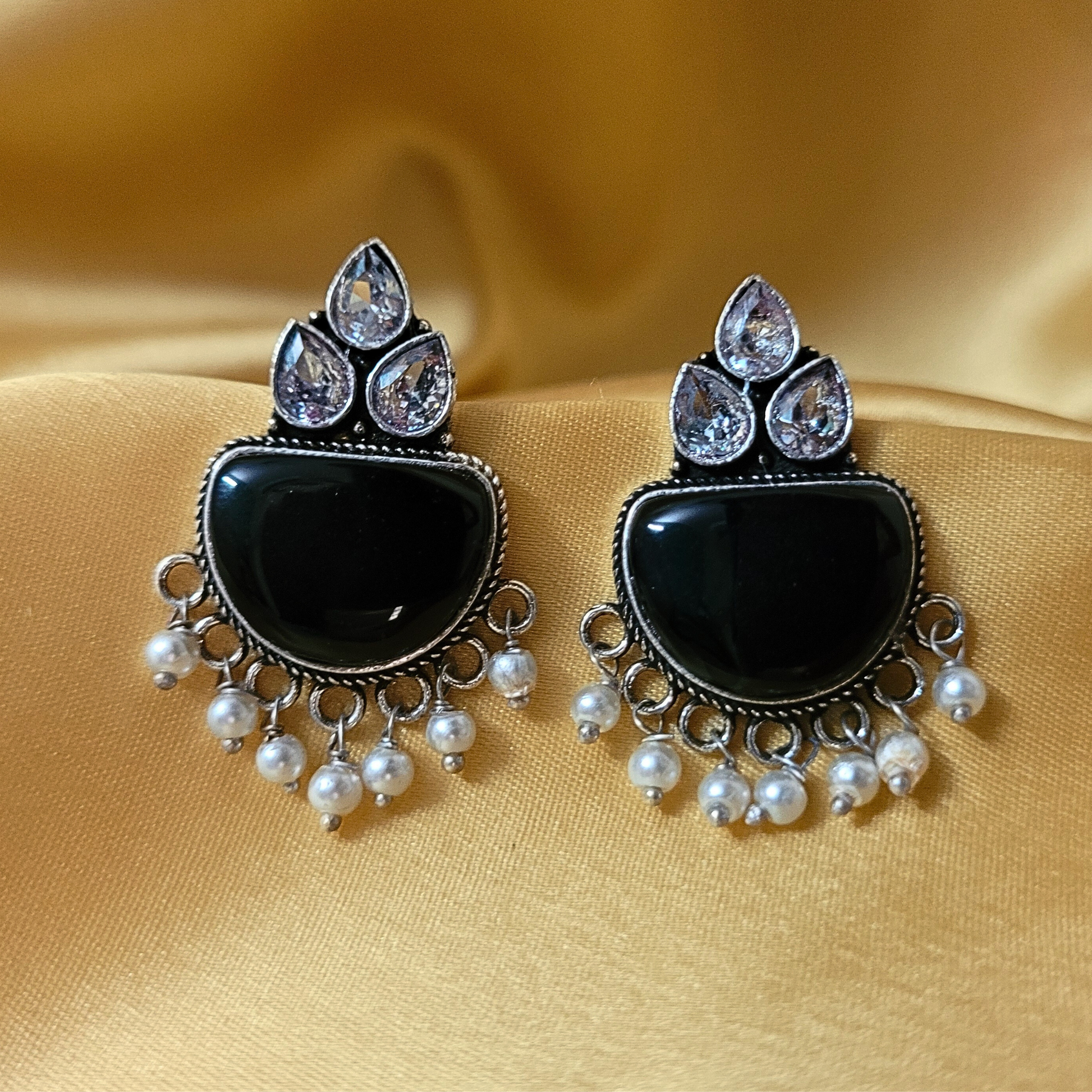 Kavya Studs- Black