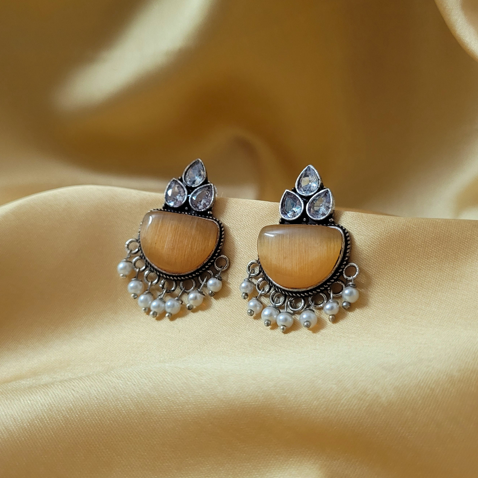 Kavya Studs- Yellow