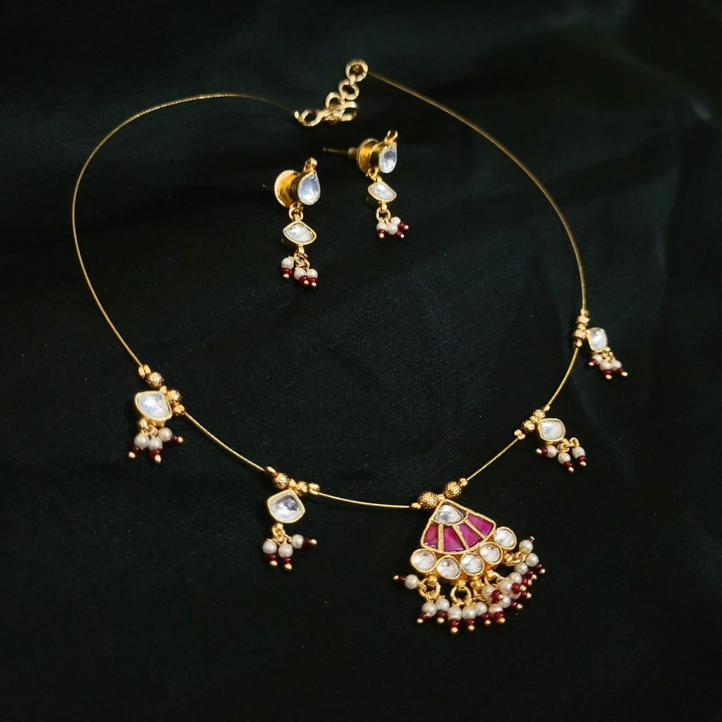 Invisible Necklace and Earrings Set