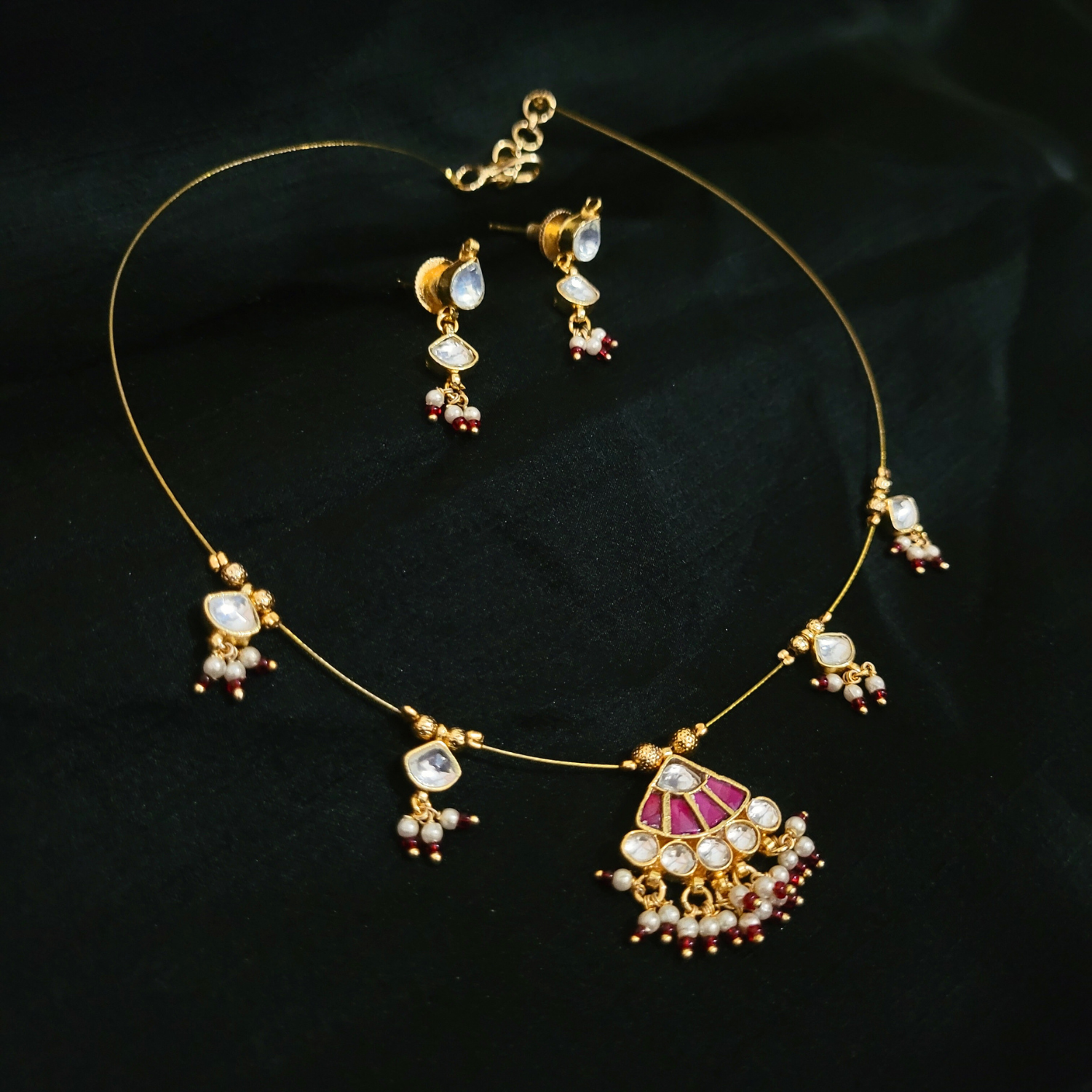 Invisible Necklace and Earrings Set