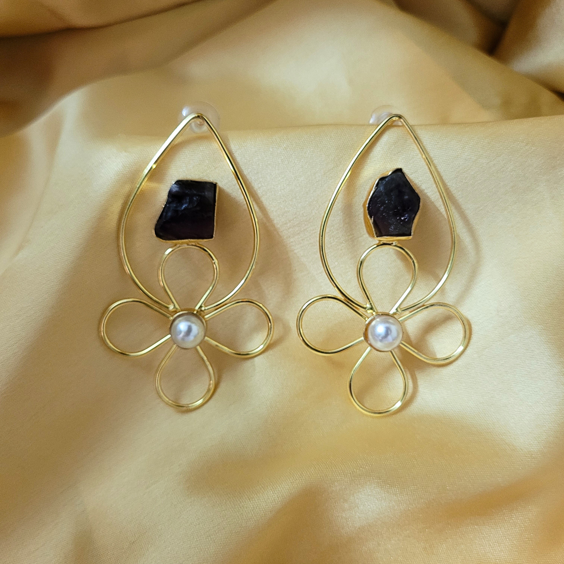 Ayesha Earrings- Purple