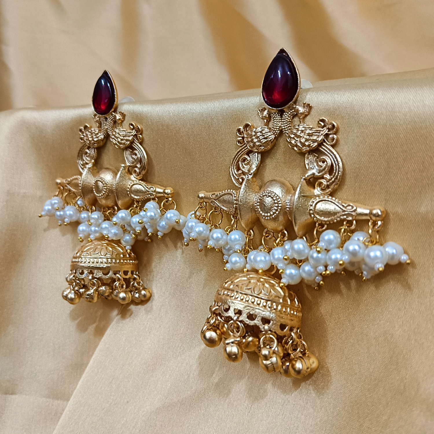 Laal Kashmiri Earrings