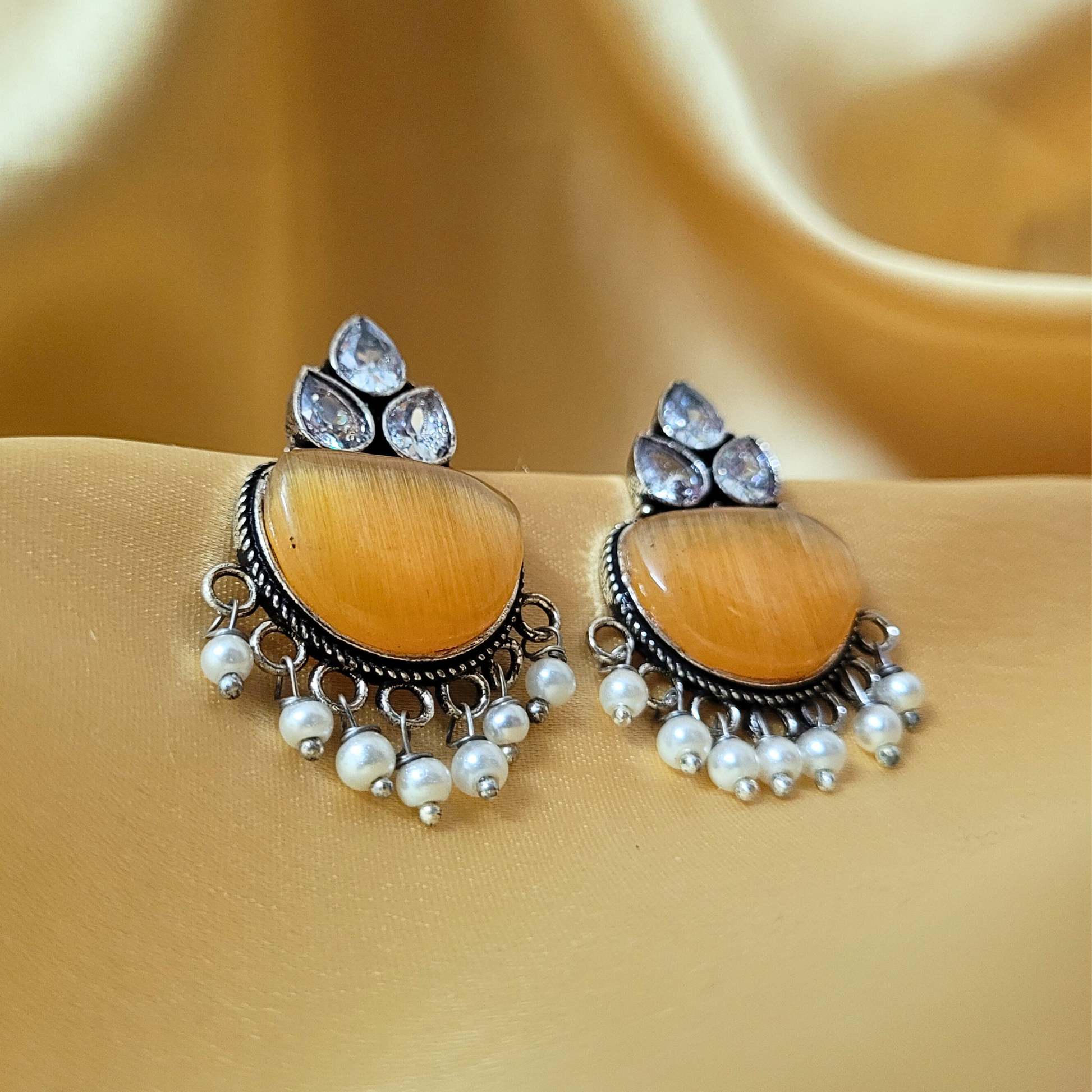Kavya Studs- Yellow