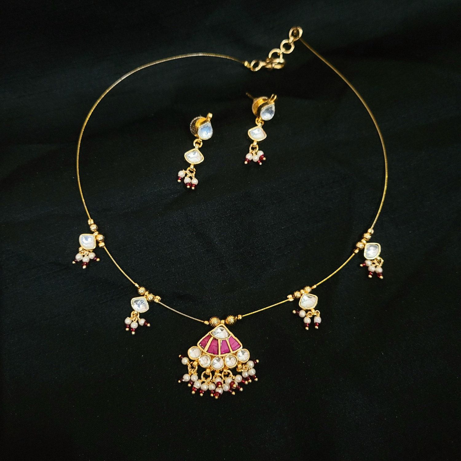 Invisible Necklace and Earrings Set