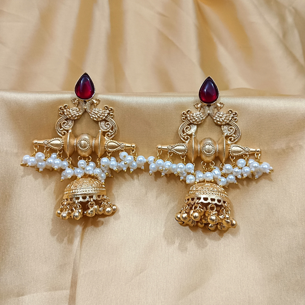 Laal Kashmiri Earrings
