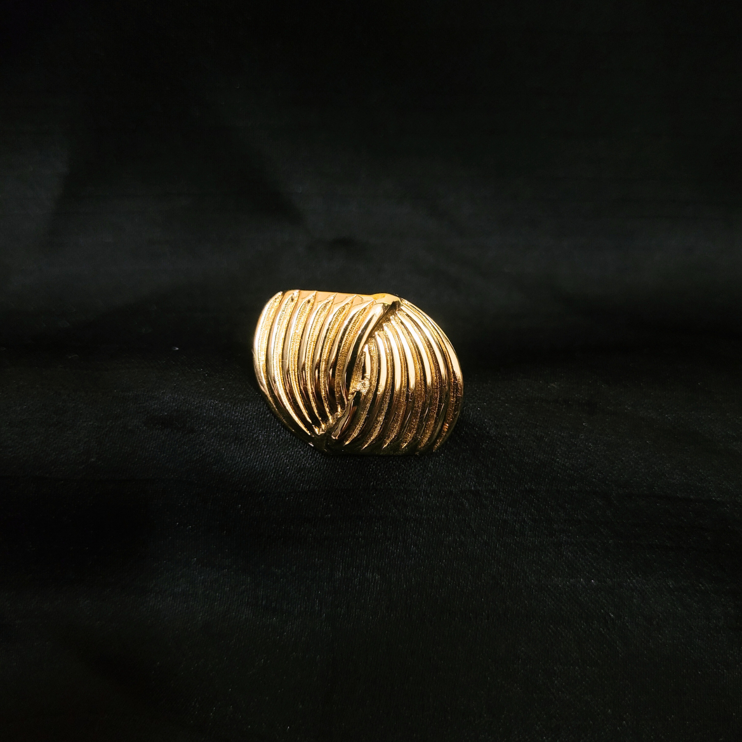 Brass Anti-tarnish Fully Adjustable Ring - Knott