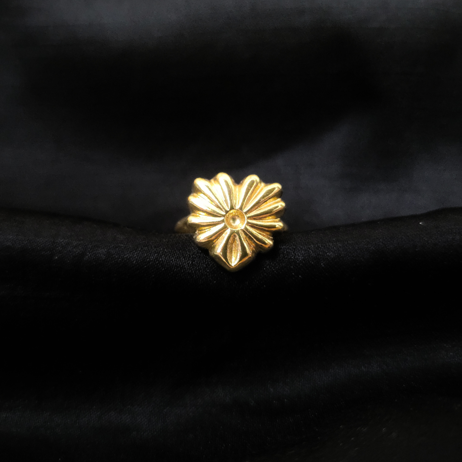 Brass Anti-tarnish Fully Adjustable Ring - Sun Kissed