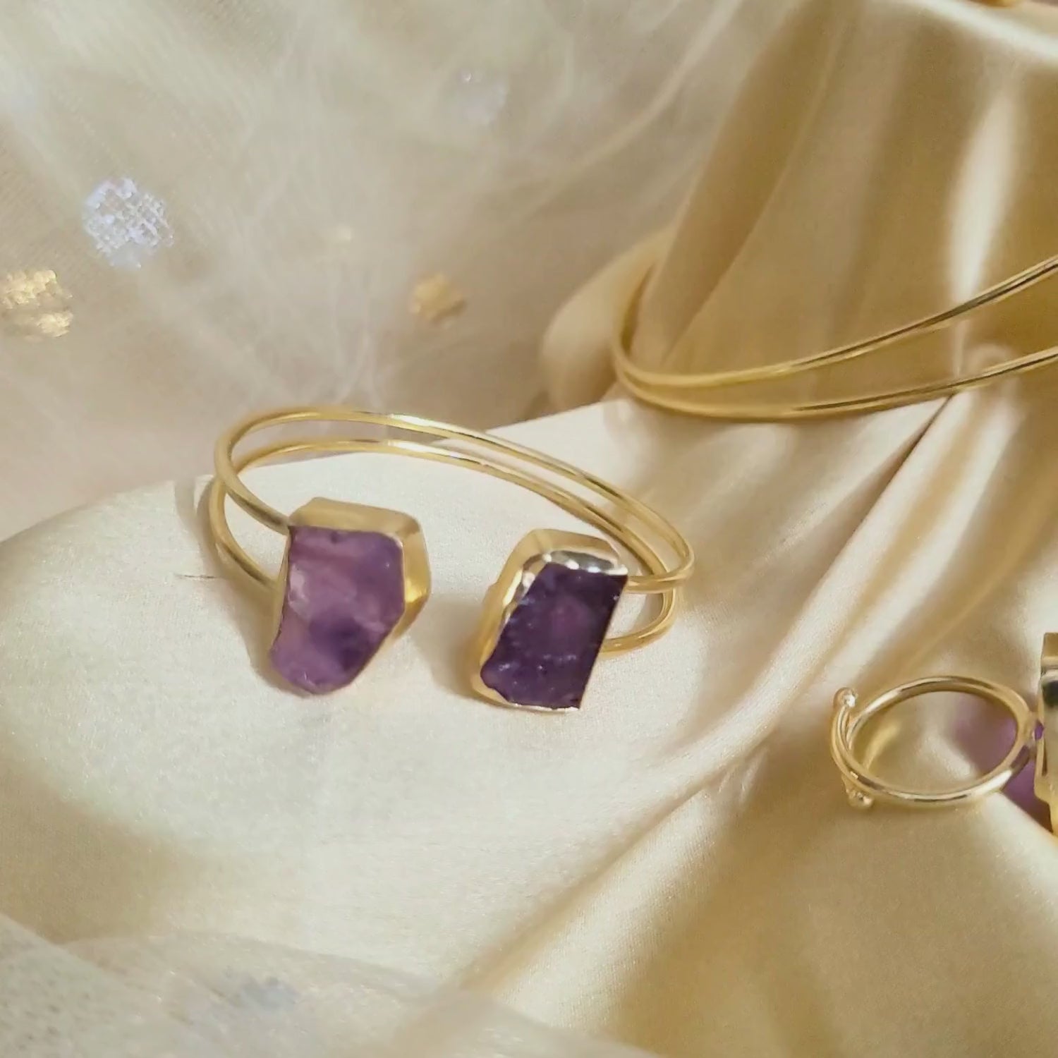 Bella Set – Purple Stone 4-in-1 Jewelry Set