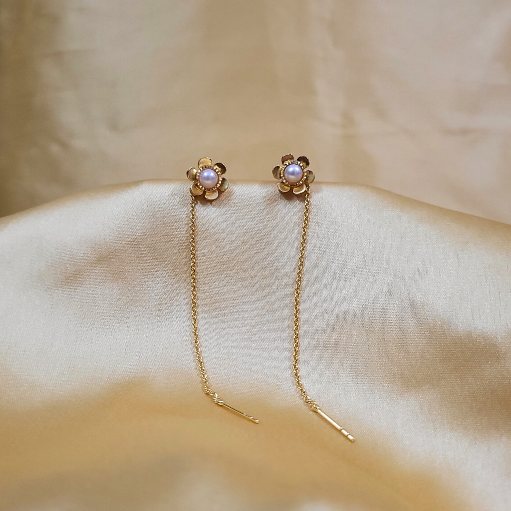 Rose Threader | Sui-Dhaga Earrings